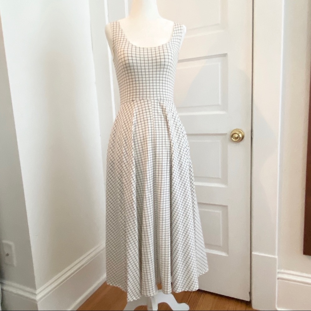 Reformation Midi Knit Tank Dress Check Pockets